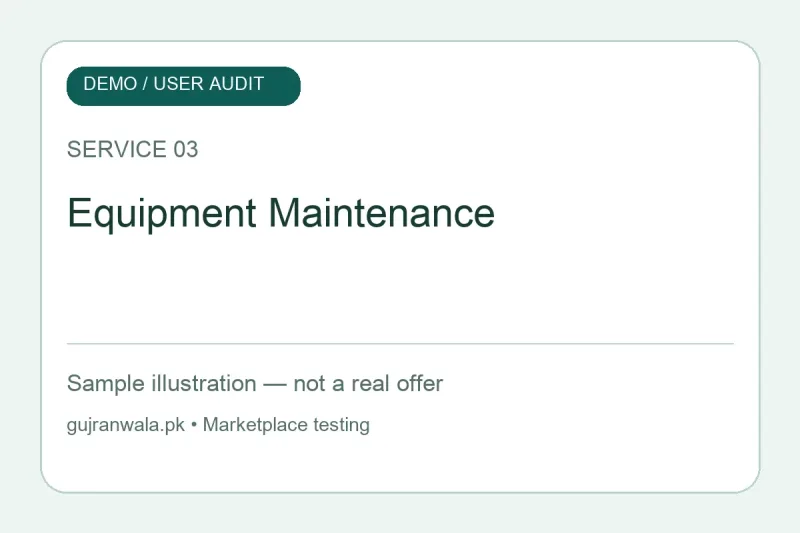 DEMO AUDIT 03 - Equipment Maintenance