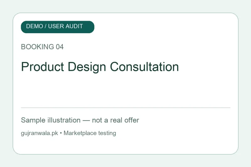DEMO AUDIT 04 - Product Design Consultation
