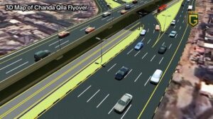3d Map of Chanda Qila Flyover Gujranwala